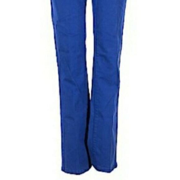 NYDJ Jeans Samantha Slim Fit Colored Blue Mid Rise Straight Leg Lift Tuck Sz 2P - Picture 7 of 12